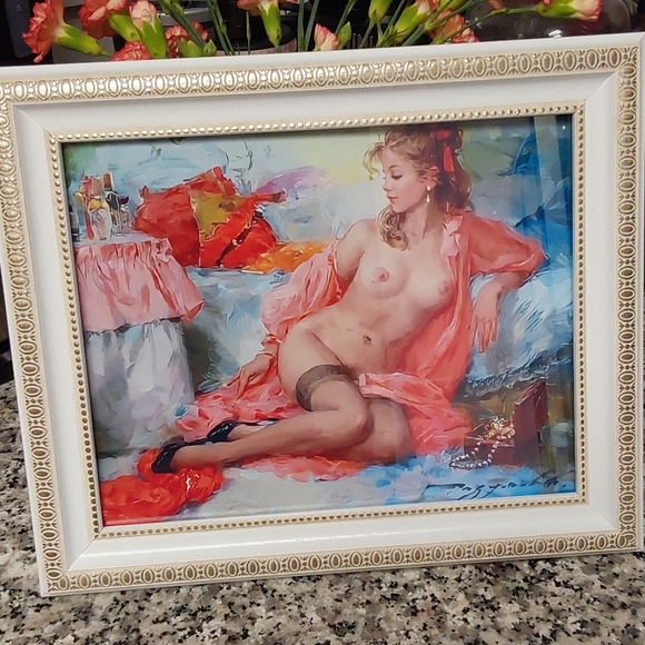 Konstantin Abstract art Beautiful Woman risqué Print 11x8.5 - Picture 2 of 2
